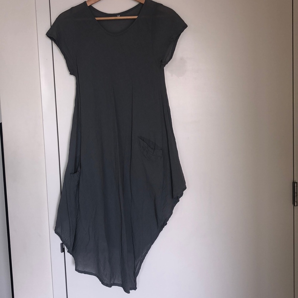 Gray Asymmetrical Women's Dress